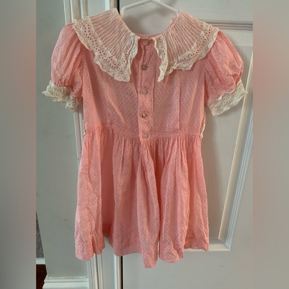 Pink Lace Collar Kids Shirt